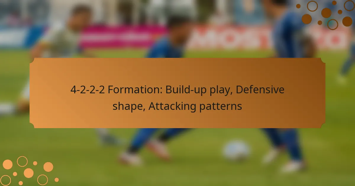 4-2-2-2 Formation: Build-up play, Defensive shape, Attacking patterns