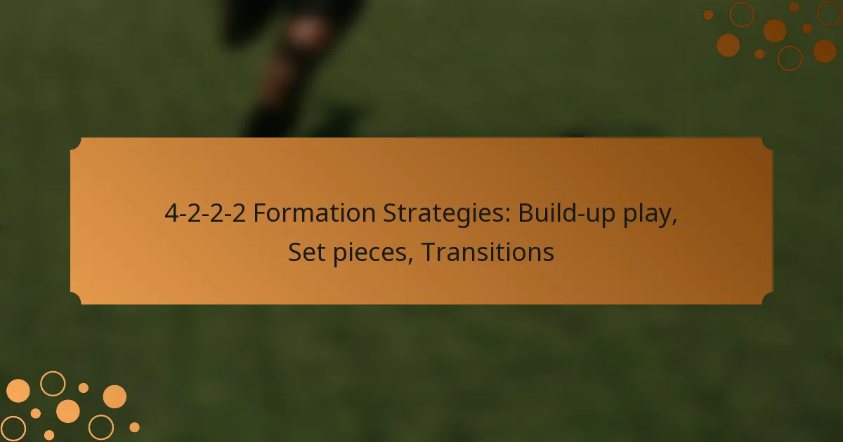 4-2-2-2 Formation Strategies: Build-up play, Set pieces, Transitions
