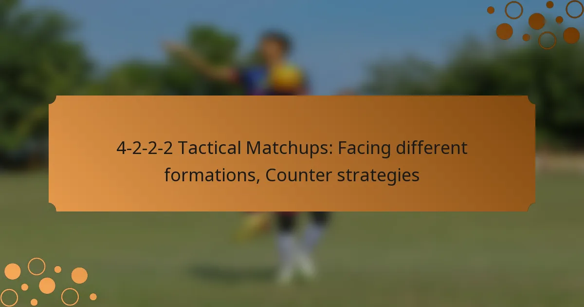 4-2-2-2 Tactical Matchups: Facing different formations, Counter strategies
