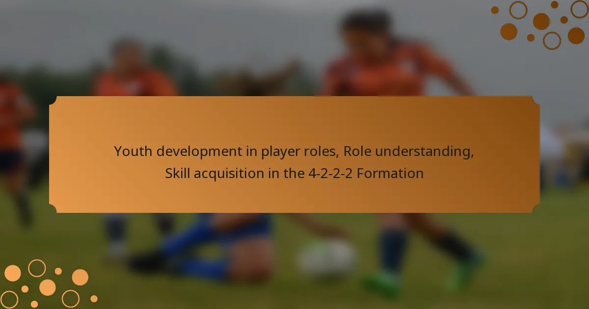 Youth development in player roles, Role understanding, Skill acquisition in the 4-2-2-2 Formation