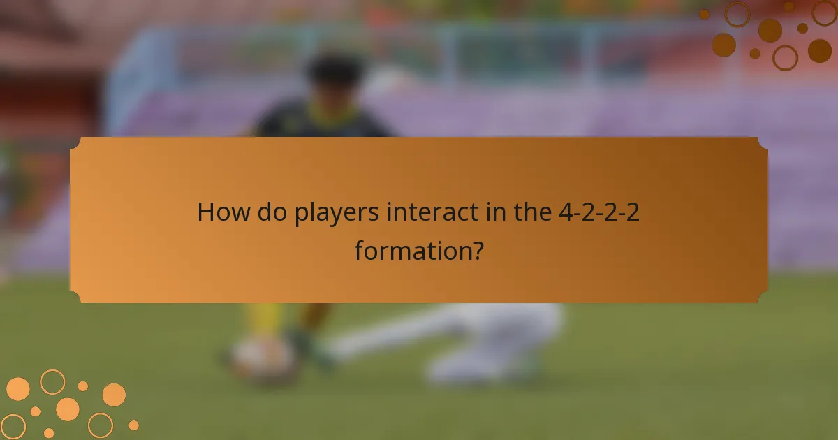 How do players interact in the 4-2-2-2 formation?