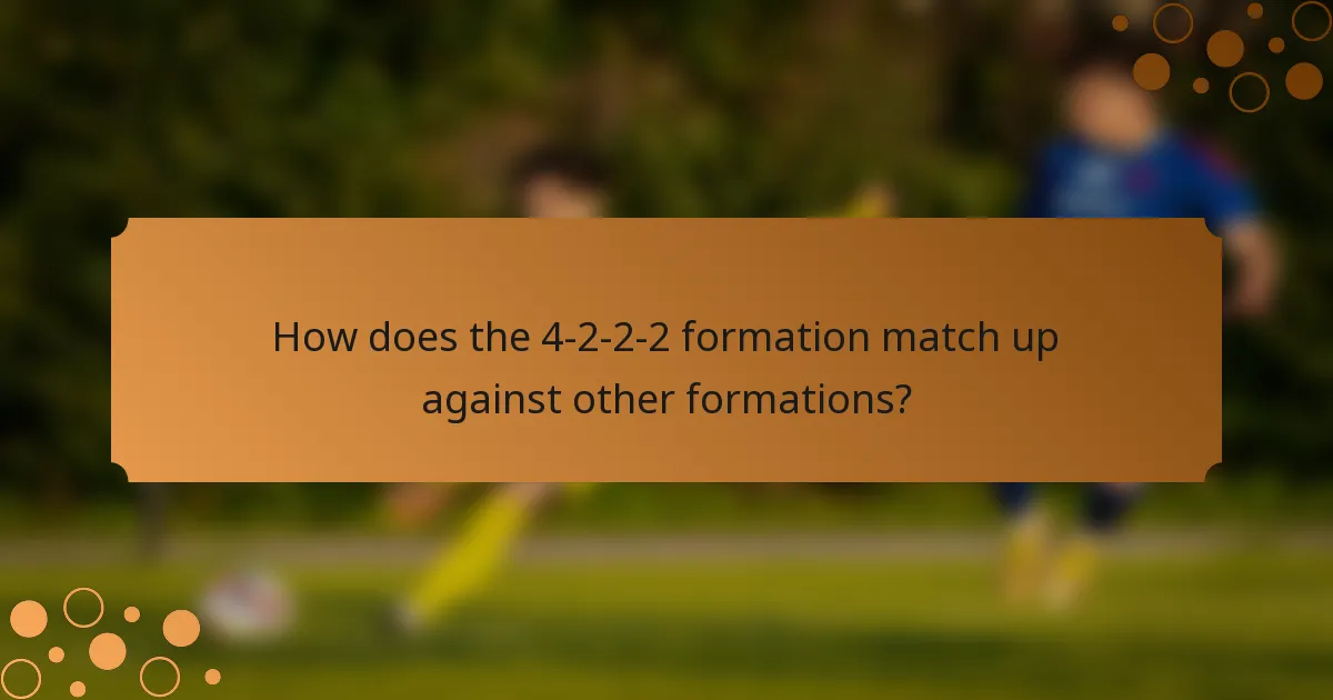 How does the 4-2-2-2 formation match up against other formations?