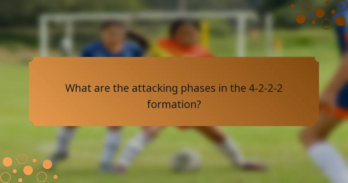 What are the attacking phases in the 4-2-2-2 formation?