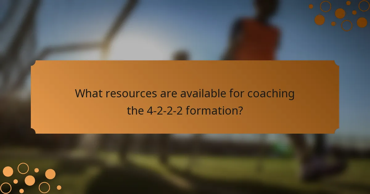 What resources are available for coaching the 4-2-2-2 formation?
