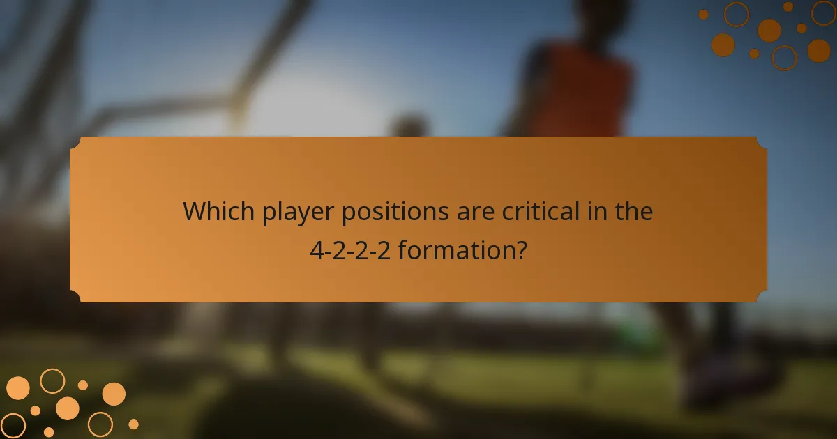 Which player positions are critical in the 4-2-2-2 formation?